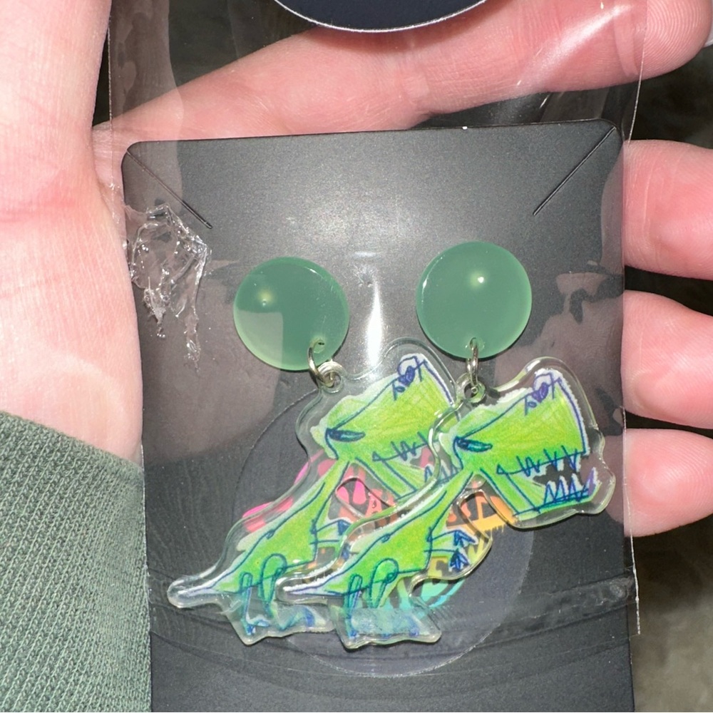 Dinosaur earrings